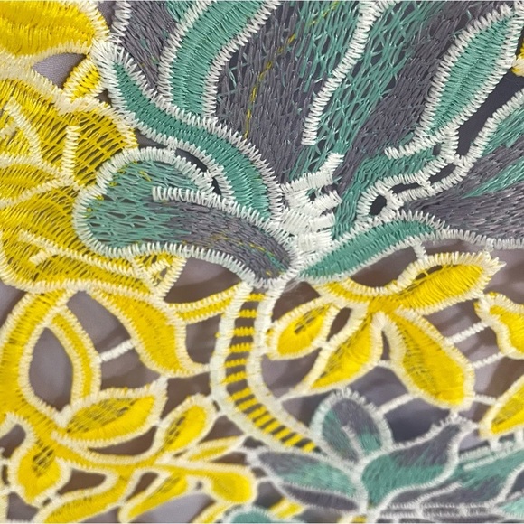 NEW Anthropologie Hutch Lace Pastel Yellow Blue Floral Print Shorts Sz 10 NWT 2 - Picture 6 of 11